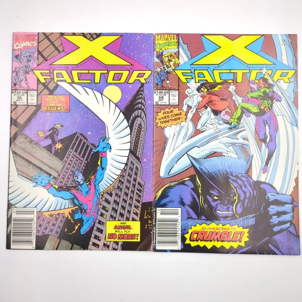 X-Factor 8 Comic Lot 43 45 46 52 54 55 56 59 Marvel Copper Age Cyclops Beast